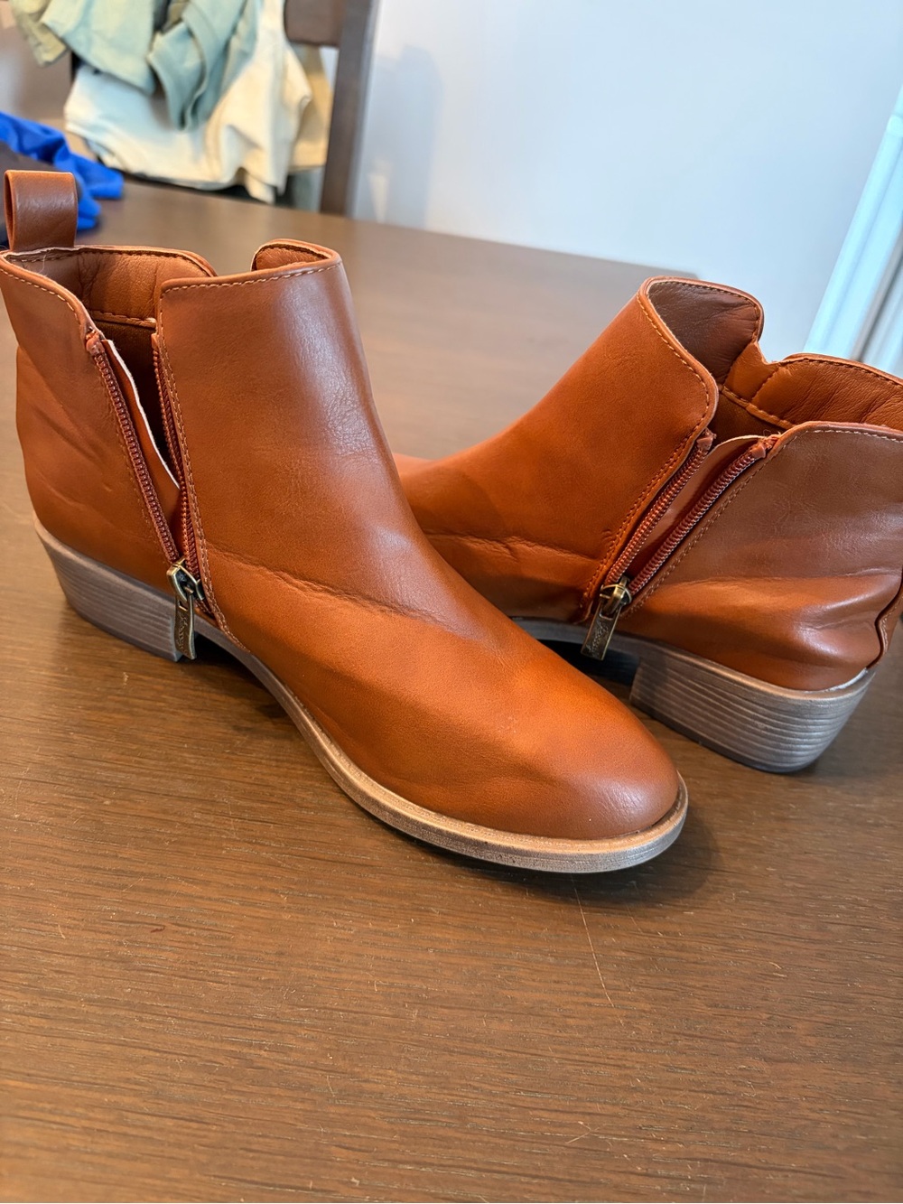 Jeossy Milan | Women’s Tan Ankle Boots Zip Side | Size : 7 - Picture 4 of 6
